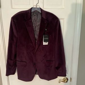 Lauren Ralph Lauren plum color velvet like blazer 44S